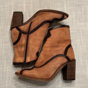 Free People vintage Winding Road Western Boot Brown/Black